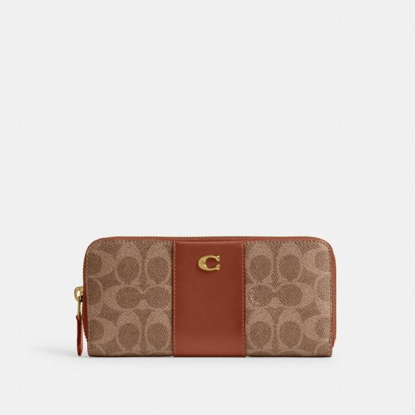 Coach Outlet Essential Slim Accordion Zip Wallet In Signature Canvas - Preorder