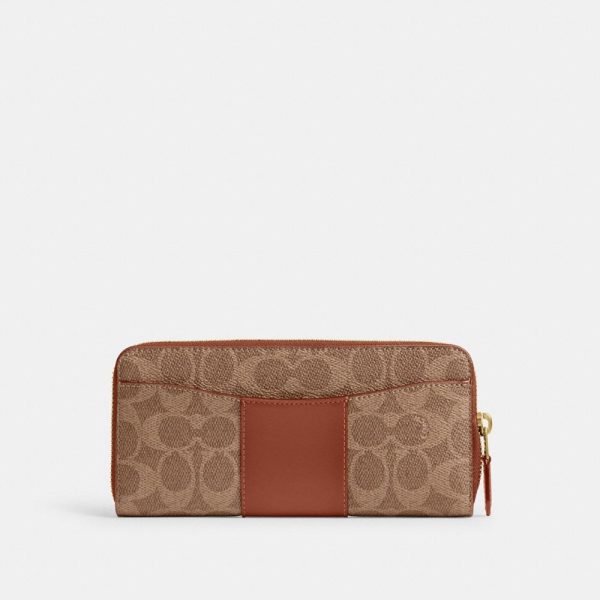 Coach Outlet Essential Slim Accordion Zip Wallet In Signature Canvas - Preorder