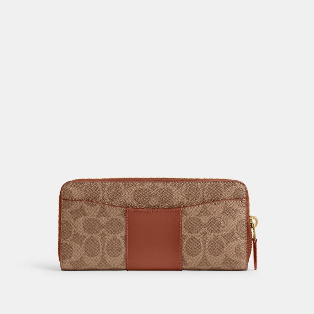 Coach Outlet Essential Slim Accordion Zip Wallet In Signature Canvas - Preorder