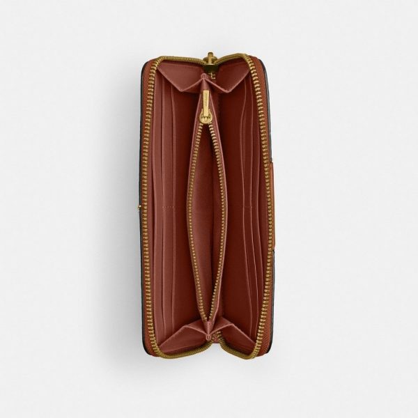 Coach Outlet Essential Slim Accordion Zip Wallet In Signature Canvas - Preorder