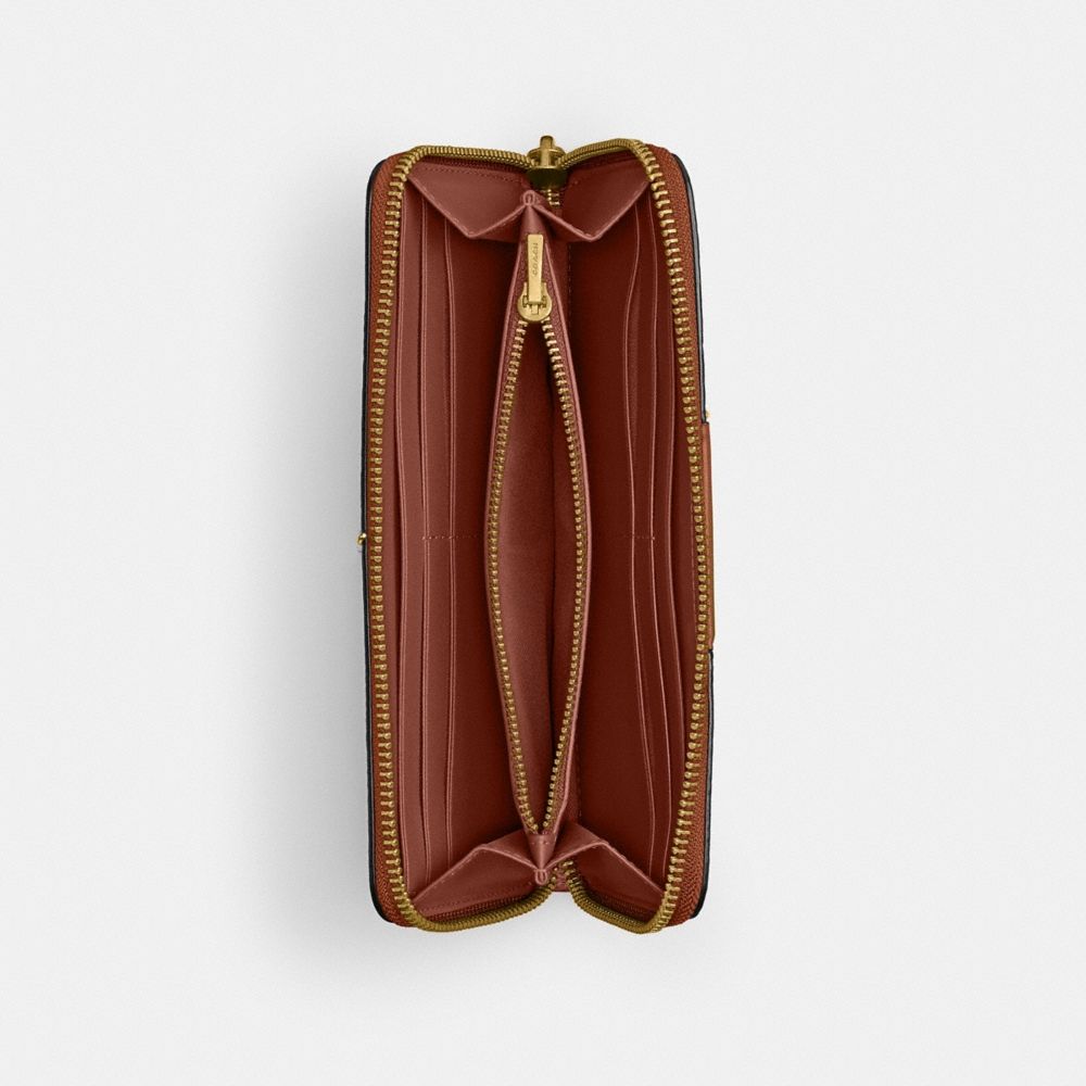Coach Outlet Essential Slim Accordion Zip Wallet In Signature Canvas - Preorder