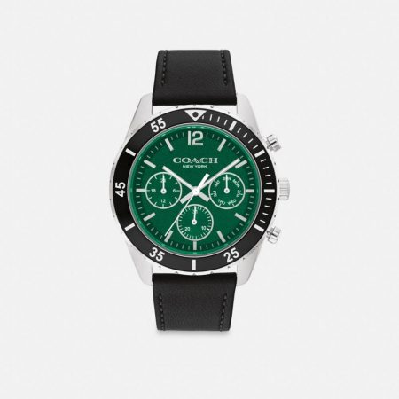 Coach Outlet Cole Watch, 44MM - Preorder — Black