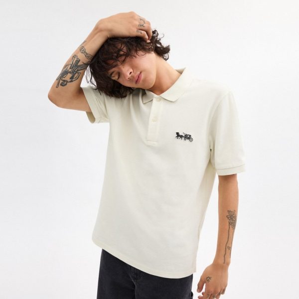 Coach Horse And Carriage Classic Polo In Organic Cotton - Preorder