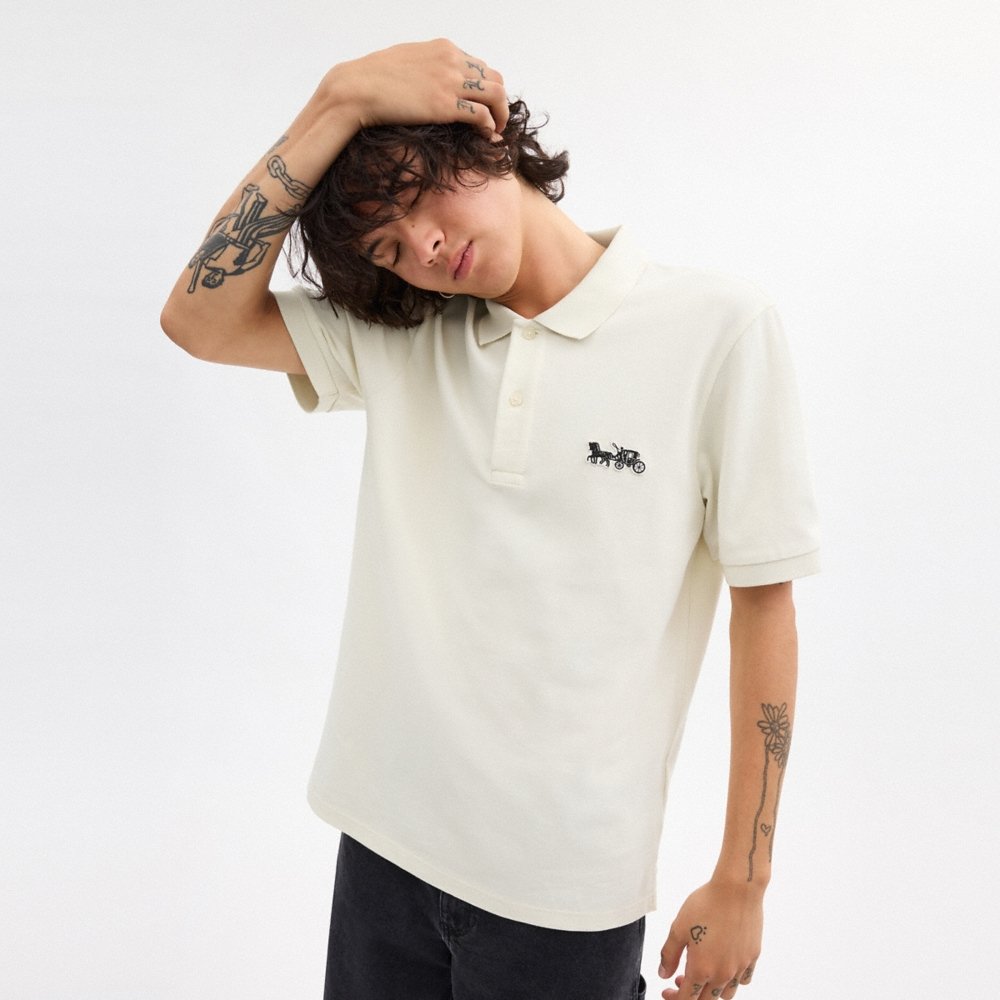 Coach Horse And Carriage Classic Polo In Organic Cotton - Preorder
