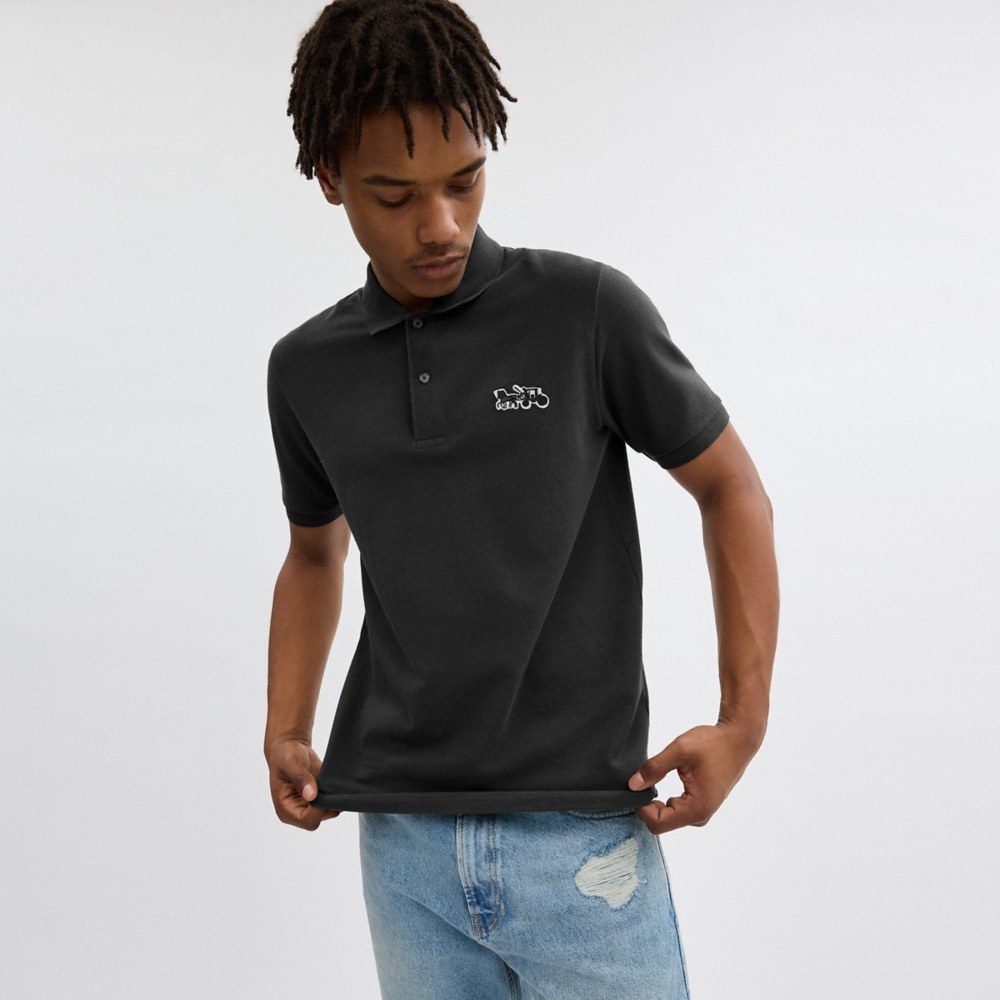 Coach Horse And Carriage Classic Polo In Organic Cotton - Preorder
