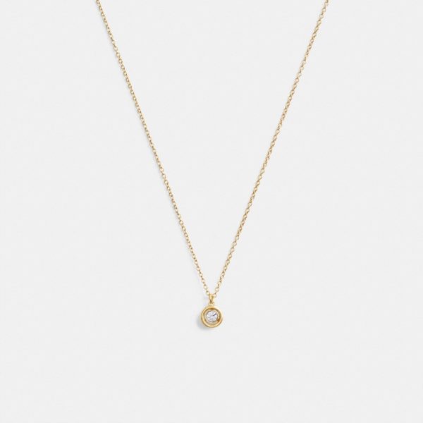 Coach Outlet Halo Round Pendant Necklace - Preorder
