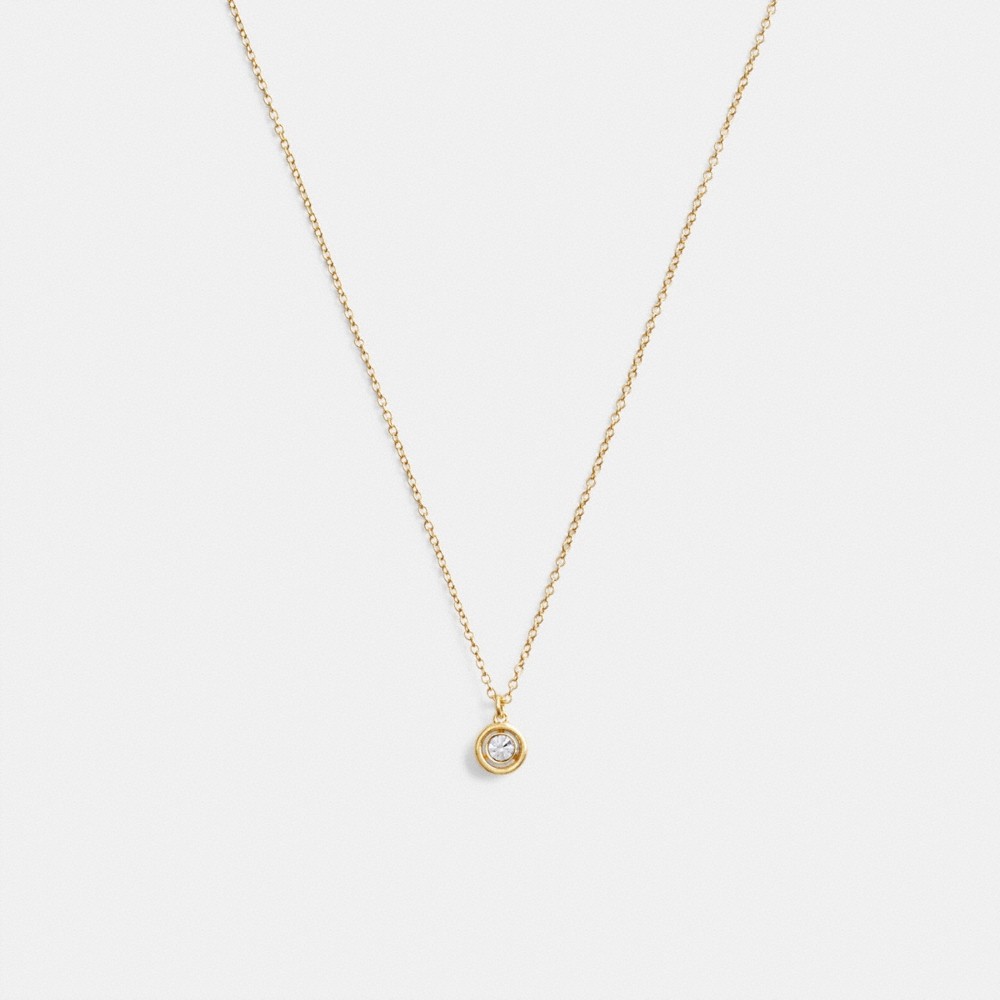 Coach Outlet Halo Round Pendant Necklace - Preorder