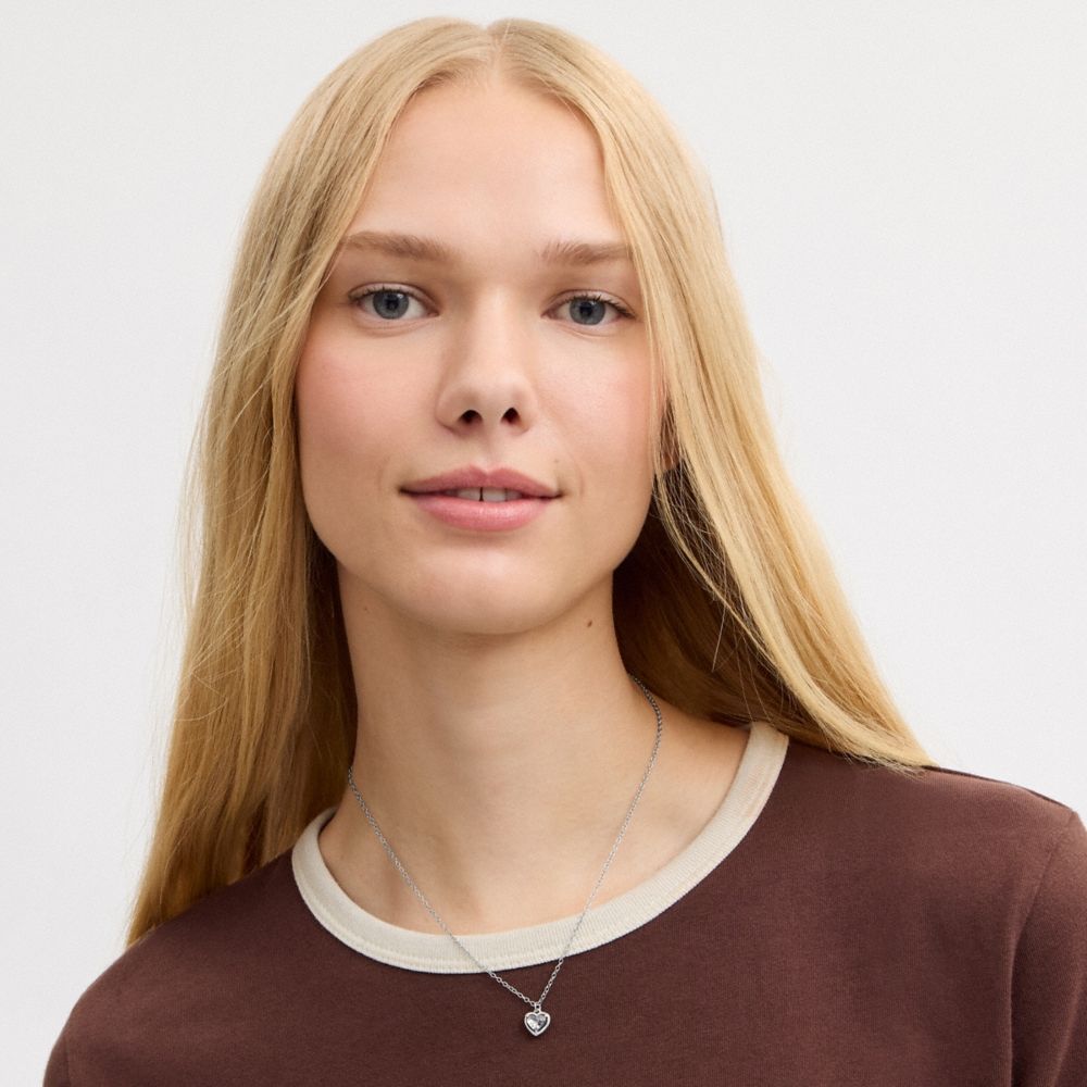 Coach Outlet Halo Heart Pendant Necklace - Preorder