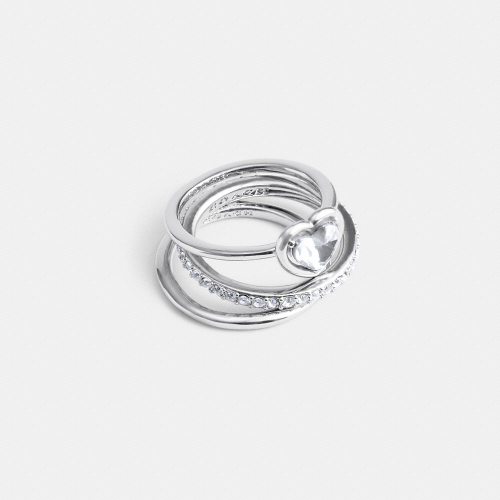 Coach Outlet Halo Heart Ring Set - Preorder