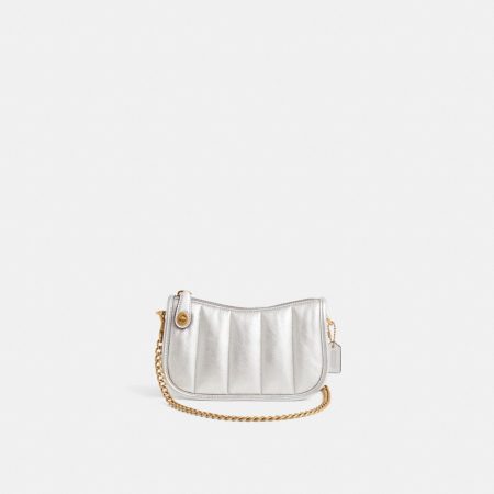 Coach Restored Swinger 20 With Quilting - Preorder — Brass/Metallic Silver