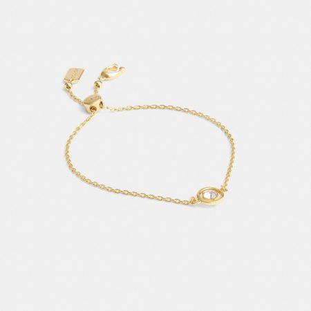 Coach Outlet Halo Round Slider Bracelet - Preorder — Brass