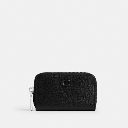 Coach Outlet Small Zip Around Card Case - Preorder — Black