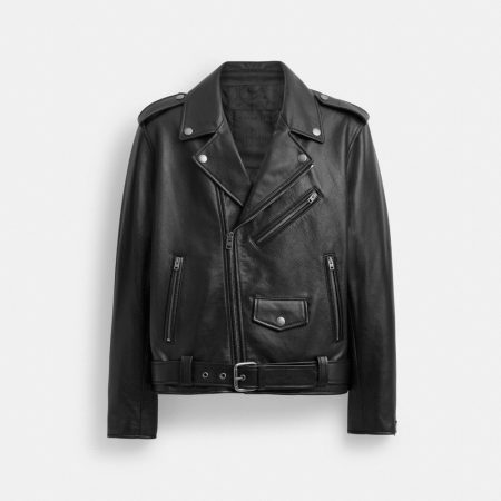 Coach Outlet Moto Jacket - Preorder — Black