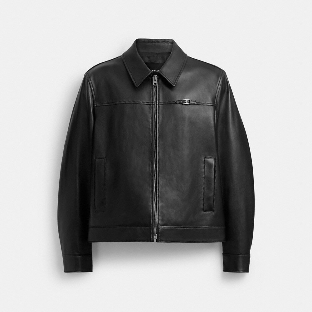 Coach Heritage C Lightweight Leather Jacket - Preorder