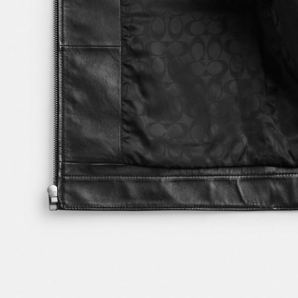 Coach Heritage C Lightweight Leather Jacket - Preorder
