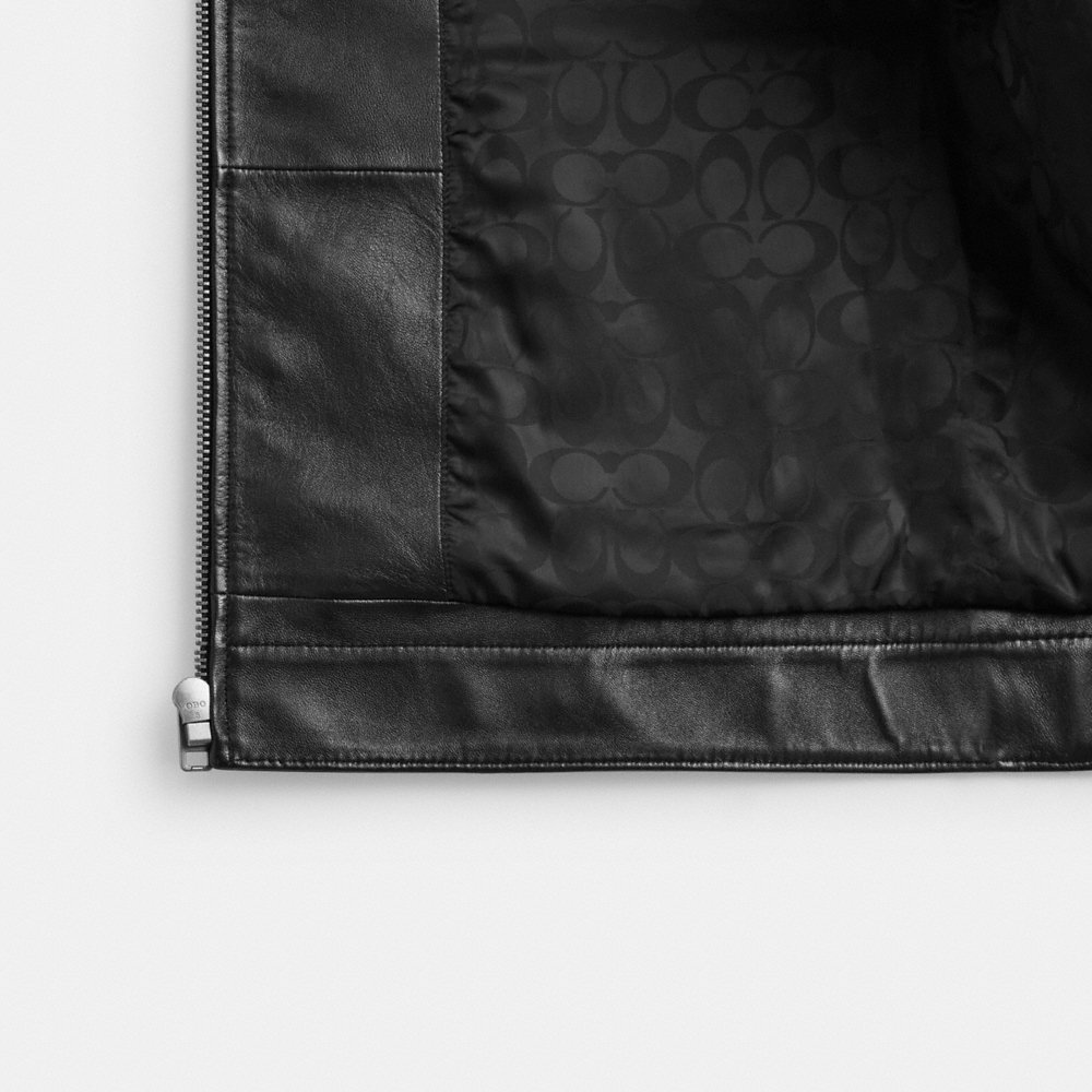 Coach Heritage C Lightweight Leather Jacket - Preorder