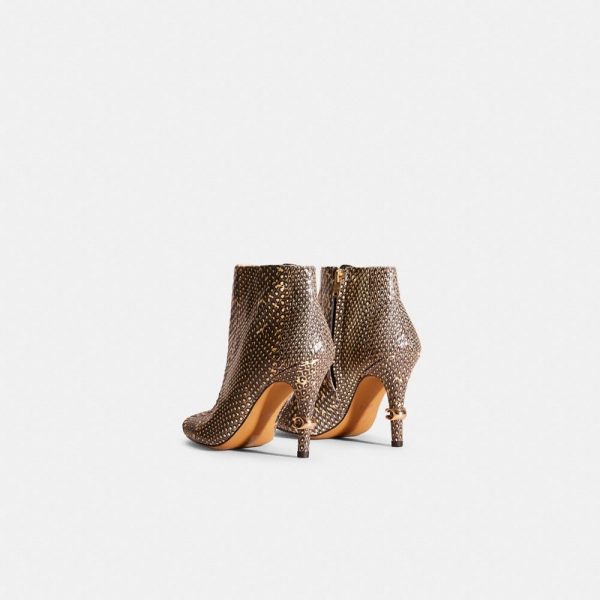 Coach Restored Remi Bootie In Snakeskin - Preorder