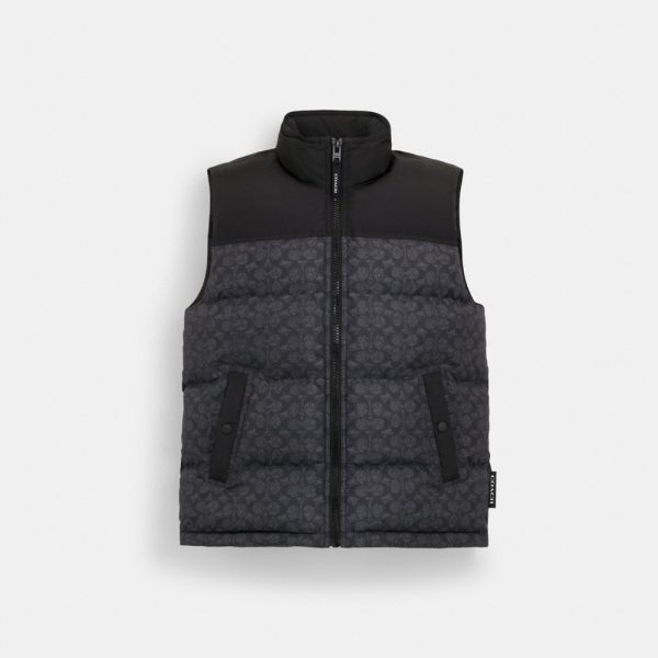 Coach Outlet Signature Down Vest In Recycled Polyester - Preorder