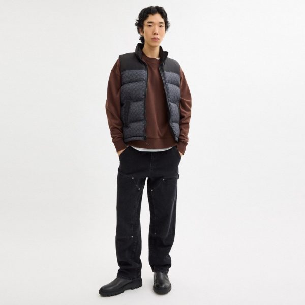 Coach Outlet Signature Down Vest In Recycled Polyester - Preorder