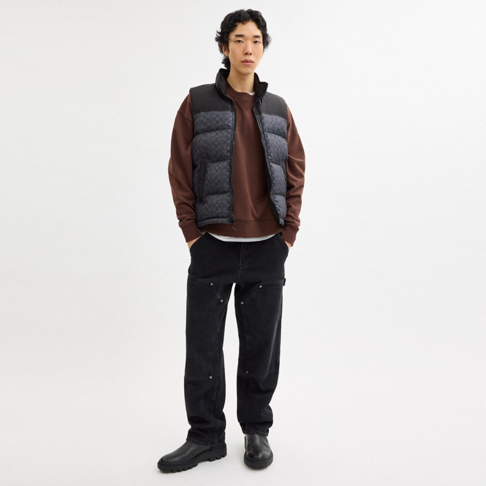 Coach Outlet Signature Down Vest In Recycled Polyester - Preorder