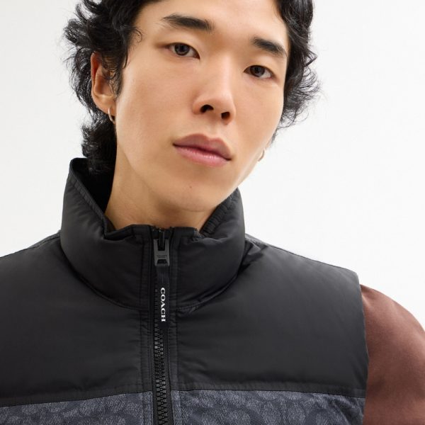 Coach Outlet Signature Down Vest In Recycled Polyester - Preorder