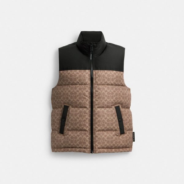 Coach Outlet Signature Down Vest In Recycled Polyester - Preorder