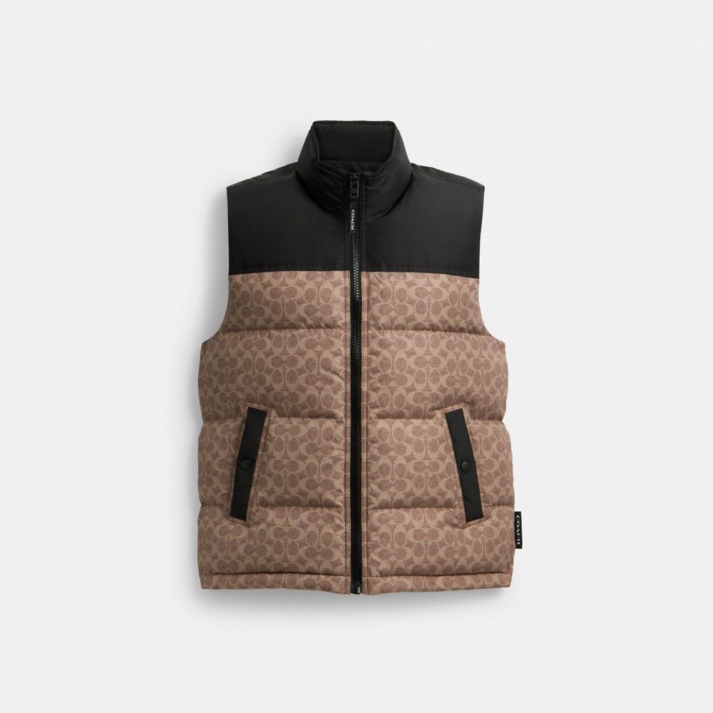 Coach Outlet Signature Down Vest In Recycled Polyester - Preorder