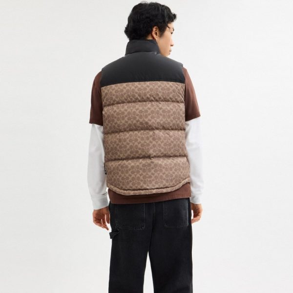 Coach Outlet Signature Down Vest In Recycled Polyester - Preorder