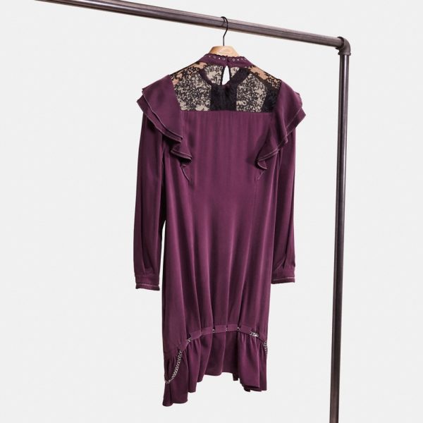 Coach Restored Long Sleeve Dress With Ruffle Trim - Preorder