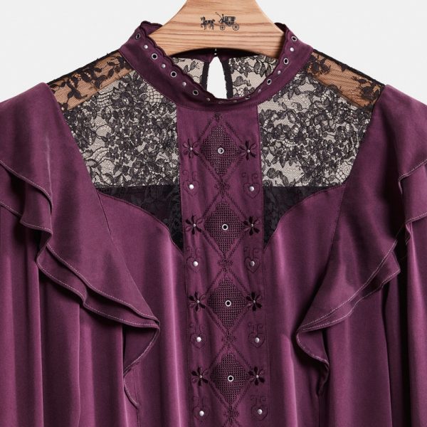 Coach Restored Long Sleeve Dress With Ruffle Trim - Preorder