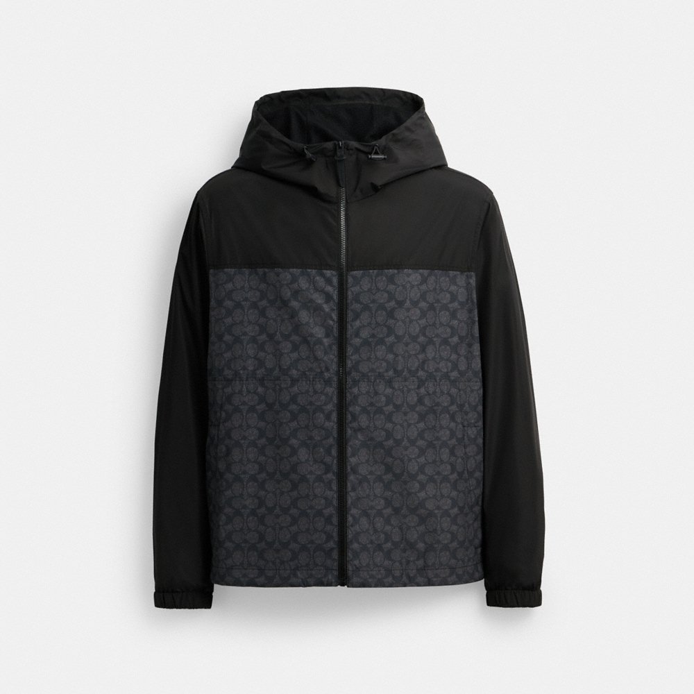 Coach Outlet Signature Full Zip Windbreaker In Recycled Polyester - Preorder