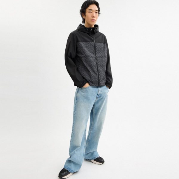 Coach Outlet Signature Full Zip Windbreaker In Recycled Polyester - Preorder