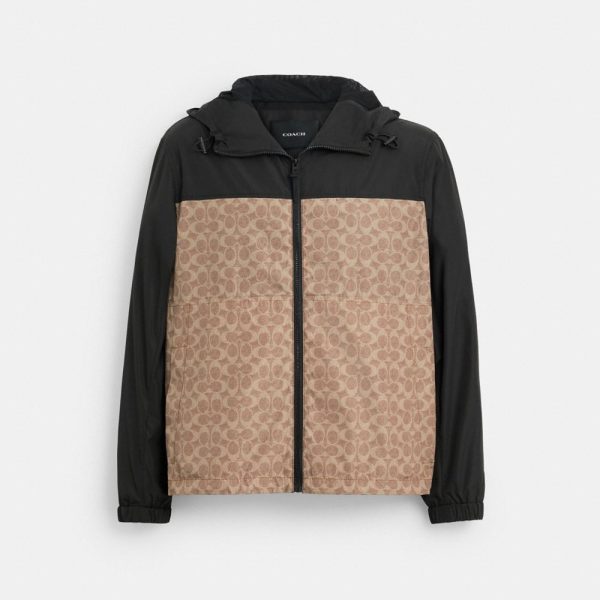 Coach Outlet Signature Full Zip Windbreaker In Recycled Polyester - Preorder