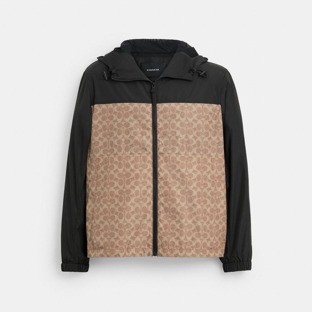Coach Outlet Signature Full Zip Windbreaker In Recycled Polyester - Preorder