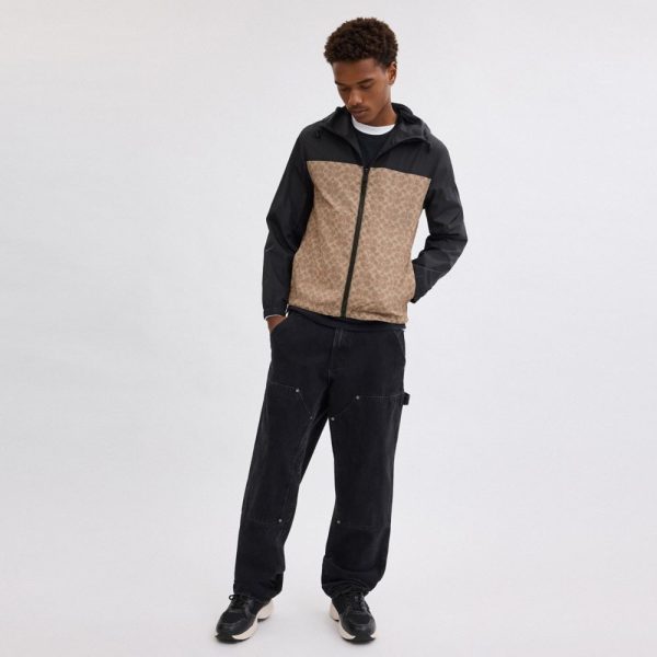 Coach Outlet Signature Full Zip Windbreaker In Recycled Polyester - Preorder