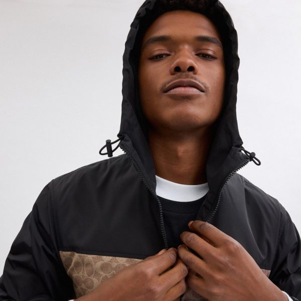 Coach Outlet Signature Full Zip Windbreaker In Recycled Polyester - Preorder