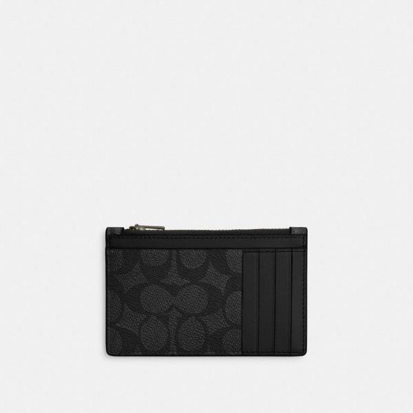 Coach Outlet Zip Card Case In Signature Canvas - Preorder