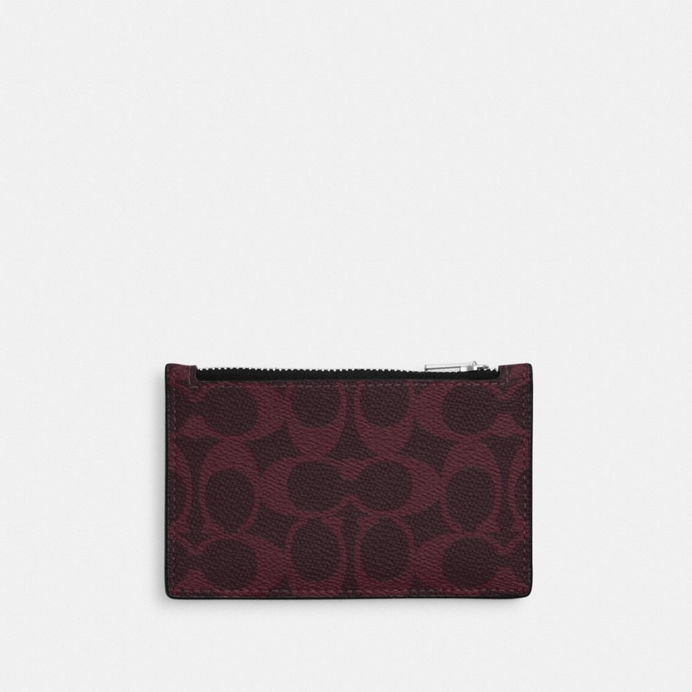 Coach Outlet Zip Card Case In Signature Canvas - Preorder