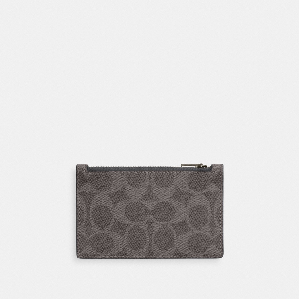 Coach Outlet Zip Card Case In Signature Canvas - Preorder