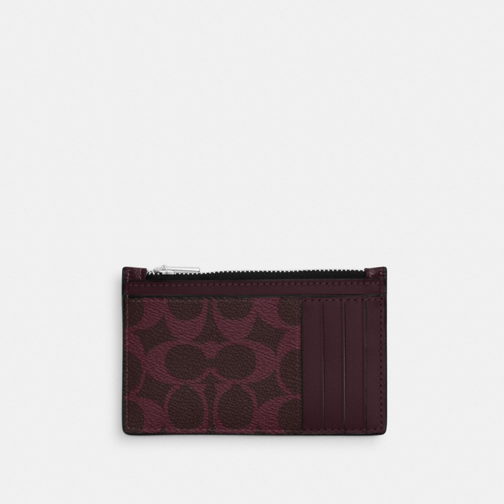 Coach Outlet Zip Card Case In Signature Canvas - Preorder