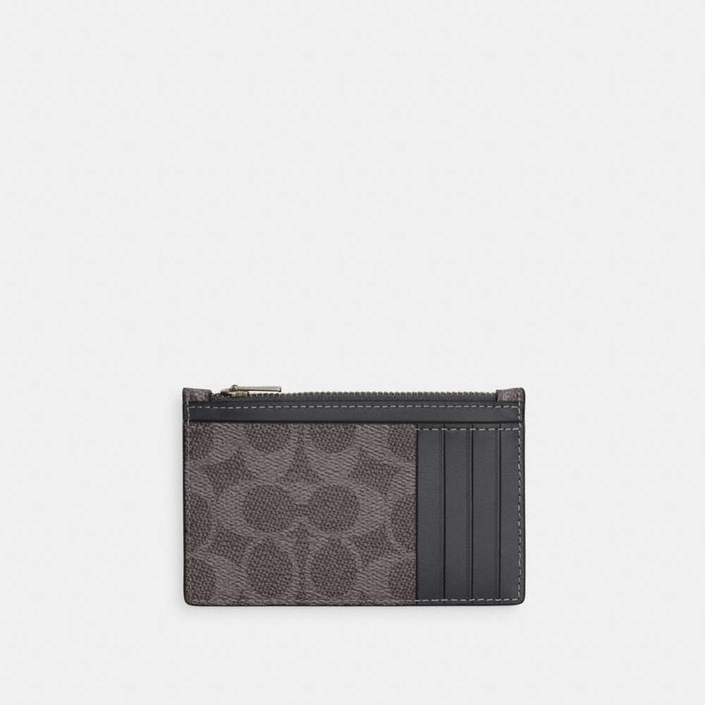 Coach Outlet Zip Card Case In Signature Canvas - Preorder