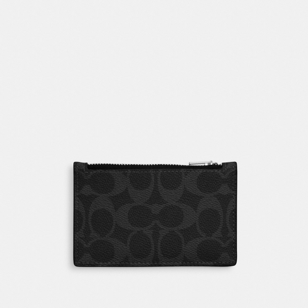 Coach Outlet Zip Card Case In Signature Canvas - Preorder