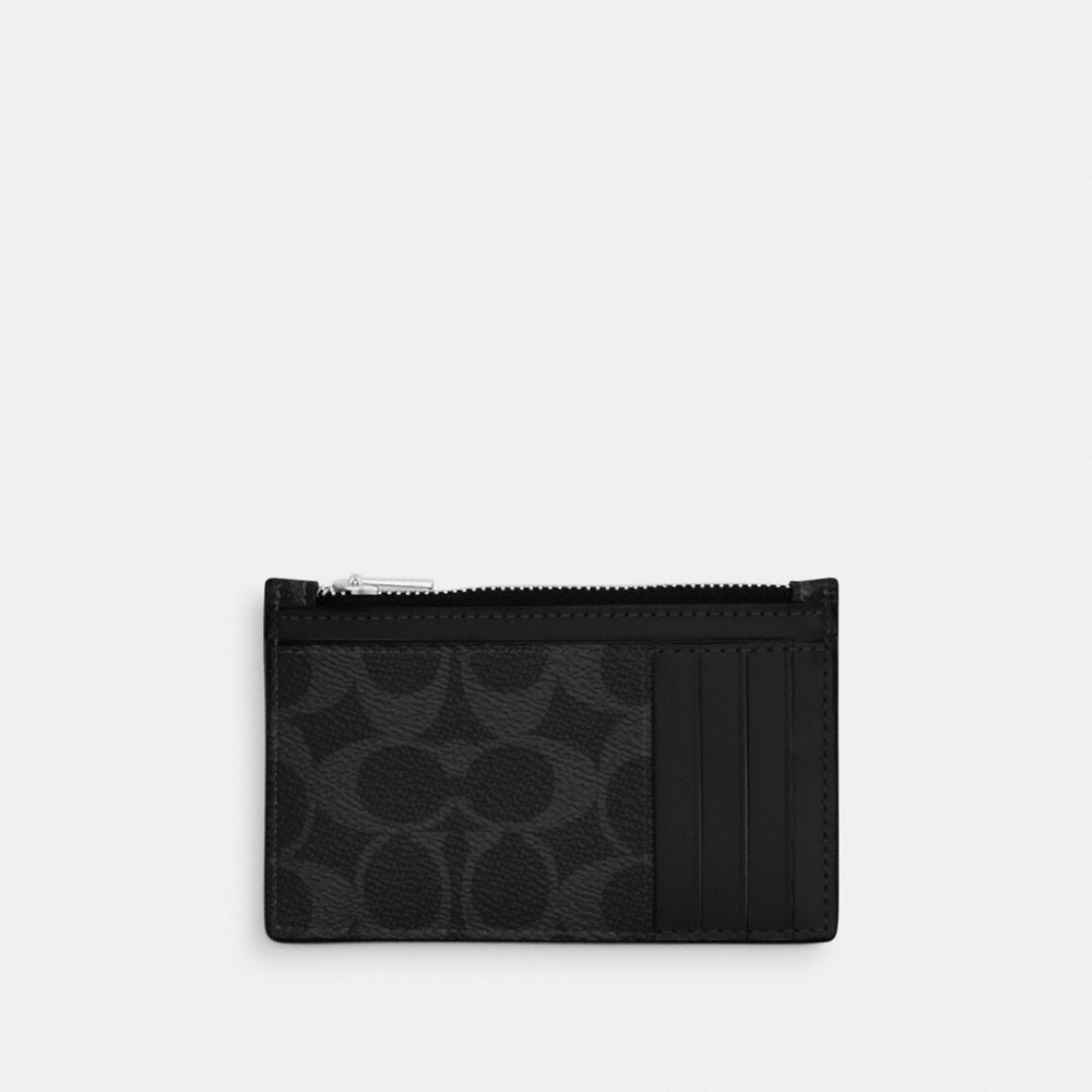 Coach Outlet Zip Card Case In Signature Canvas - Preorder