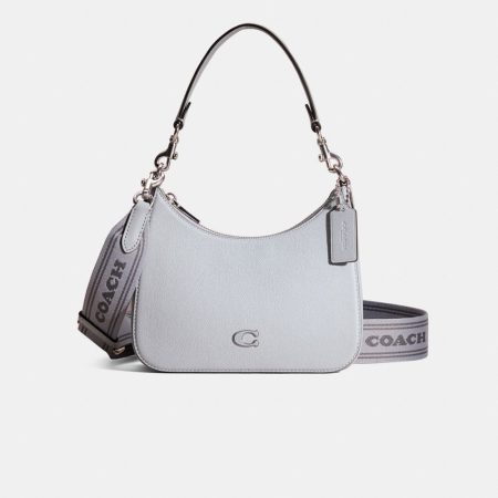 Coach Outlet Restored Hobo Crossbody With Signature Canvas - Preorder — Grey Blue