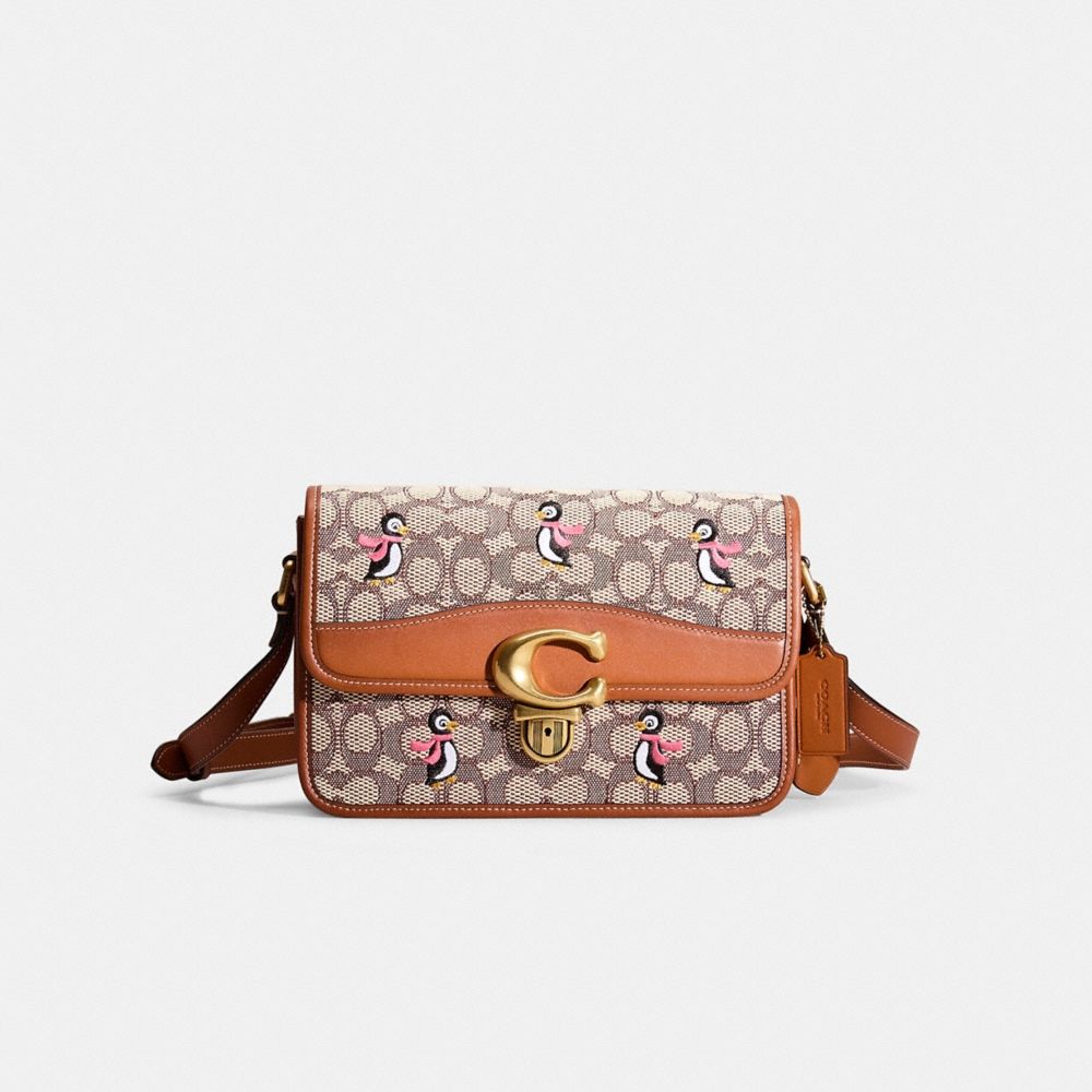 Coach Restored Studio Shoulder Bag In Signature Jacquard With Penguin Motif - Preorder
