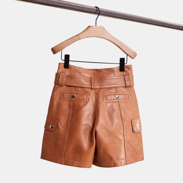 Coach Restored Leather Belted Shorts - Preorder