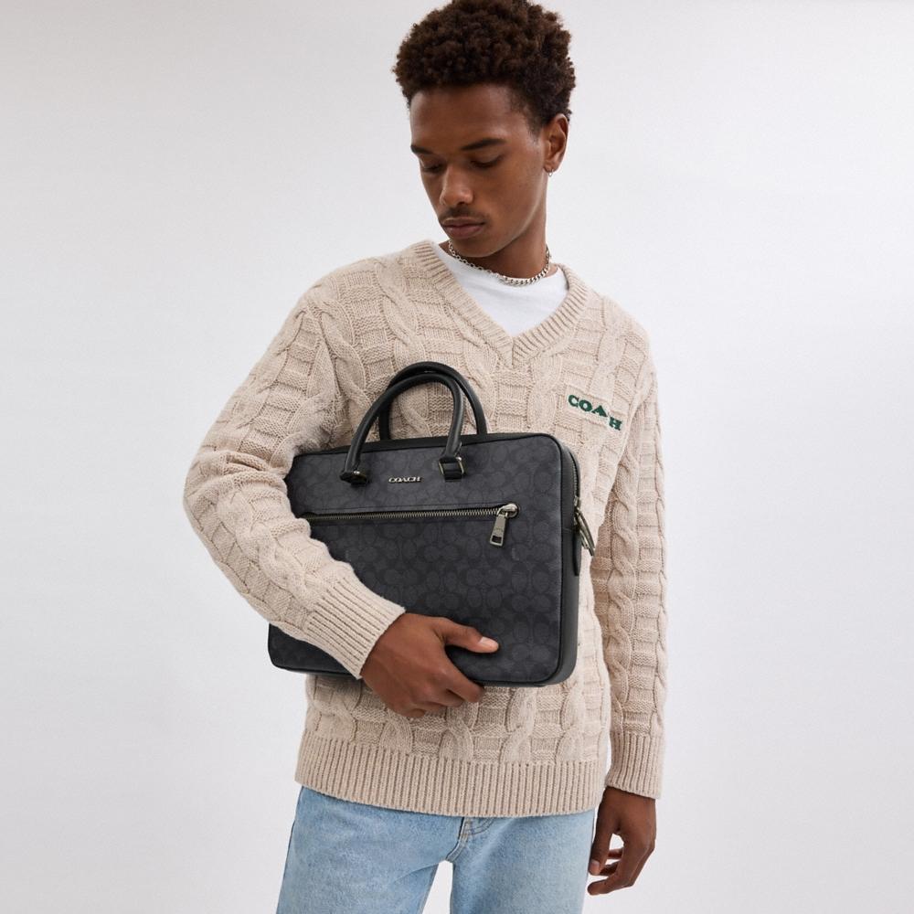 Coach Outlet Ethan Slim Brief In Signature Canvas - Preorder