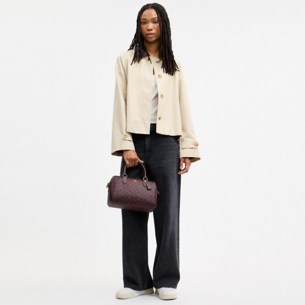 Coach Outlet Rowan Satchel Bag In Signature Canvas - Preorder