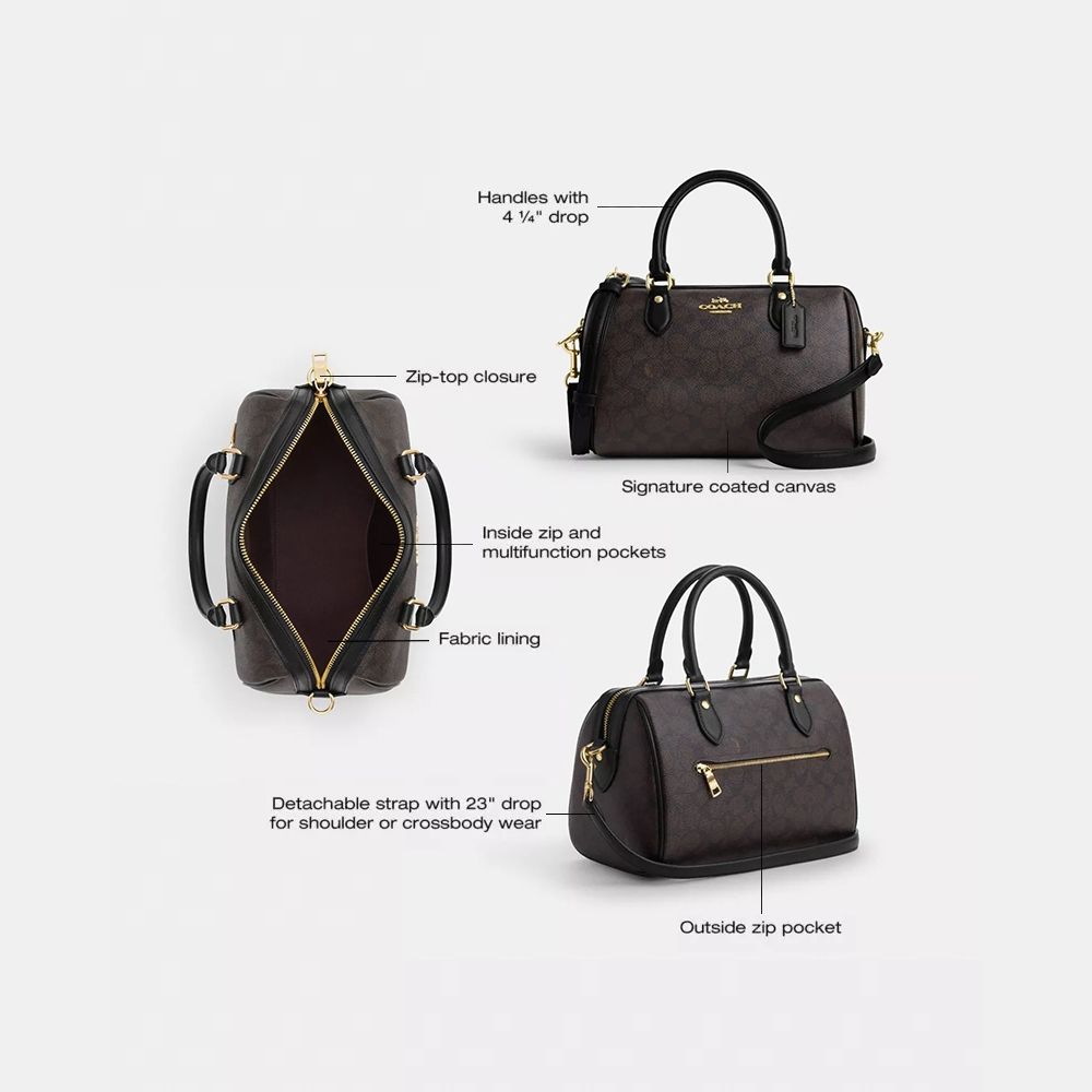 Coach Outlet Rowan Satchel Bag In Signature Canvas - Preorder