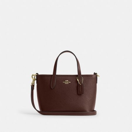 Coach Outlet City Mini Tote Bag - Preorder — Brass/Maple